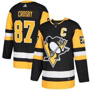 Miehille NHL Pittsburgh Penguins Pelipaita Sidney Crosby #87 Authentic Musta Koti